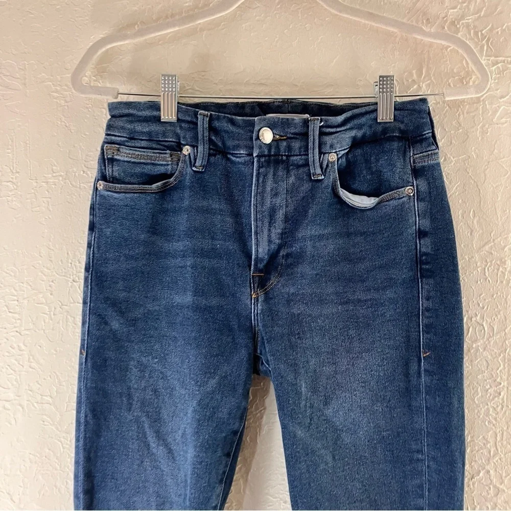 Good American Good Legs High Waisted Skinny Jeans in Blue 518 - Picture 3 of 10